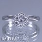 .32 Ct E-F/VVS2 EX Round Pave Flower Setting Natural Diamond Ring 14k White Gold