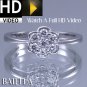 .32 Ct E-F/VVS2 EX Round Pave Flower Setting Natural Diamond Ring 14k White Gold