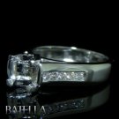 Semi Mount .35 Ct E-F/VVS2-VS1 Round Cut Diamonds Engagement Ring 14k White Gold
