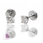 0.50 Ct I-J/VS2-SI1 Natural Round Diamond Stud Earrings 14k White Gold. Women's