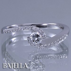 0.31 Carat F SI2 EX Natural Round Diamond Engagement Ring 14k White Gold. Women