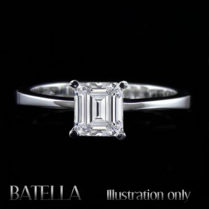 GIA Certified 1.06 Ct E/SI2 Emerald Diamond Solitaire Engagement Ring White Gold