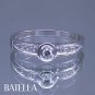 Classic .20 Ct H/SI1 EX Natural Round Cut Diamond Engagement Ring 18k White Gold
