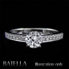 Certified .63 Ct F/SI2 Natural Round Cut Diamonds Engagement Ring 14k White Gold