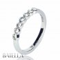 0.37 Ct E-F VVS1,2 Diamond Wedding Bezel Setting Band Ring 18k White Gold. Lady