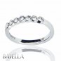 0.37 Ct E-F VVS1,2 Diamond Wedding Bezel Setting Band Ring 18k White Gold. Lady