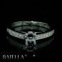 Semi-Mount Setting 0.20 Ct F-G/VVS Round Diamonds Engagement Ring 18k White Gold