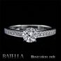 Semi-Mount Setting 0.20 Ct F-G/VVS Round Diamonds Engagement Ring 18k White Gold