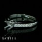 Semi-Mount Setting 0.20 Ct F-G/VVS Round Diamonds Engagement Ring 18k White Gold