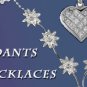 1.74 Carat Natural Pear & Round Diamond Earrings & Pendant Set 18k White Gold