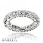 3.80 Carats Natural Round Diamonds Eternity Anniversary Band Ring 14k White Gold