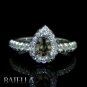 Semi Mount .41 Carat Round E-F/VVS1-VVS2 Diamonds Engagement Ring 18k White Gold