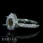 Semi Mount .41 Carat Round E-F/VVS1-VVS2 Diamonds Engagement Ring 18k White Gold