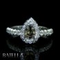Semi Mount .41 Carat Round E-F/VVS1-VVS2 Diamonds Engagement Ring 18k White Gold