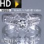 1.17 Ct I/VS2 Natural Radiant & Round Diamonds Engagement Ring 14k White Gold