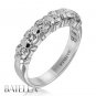 1.22 Ct VVS1,2 Round Diamond Wedding Anniversary Band Bar setting 14k White Gold