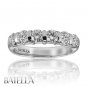 1.22 Ct VVS1,2 Round Diamond Wedding Anniversary Band Bar setting 14k White Gold