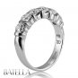 1.22 Ct VVS1,2 Round Diamond Wedding Anniversary Band Bar setting 14k White Gold