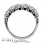 1.22 Ct VVS1,2 Round Diamond Wedding Anniversary Band Bar setting 14k White Gold