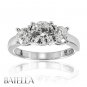 EGL Certified 1.68 Ct H/SI Round Diamonds Engagement 3-Stone Ring 14k White Gold