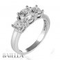 EGL Certified 1.68 Ct H/SI Round Diamonds Engagement 3-Stone Ring 14k White Gold