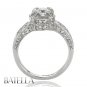 1.36 Carat G/VVS2 Round Diamonds Engagement Ring 18k White Gold. Halo Setting