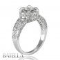 1.36 Carat G/VVS2 Round Diamonds Engagement Ring 18k White Gold. Halo Setting