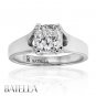 GIA 1.28 Ct H VS1 Cushion Cut Diamond Solitaire Engagement Ring 14k White Gold