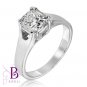 GIA 1.28 Ct H VS1 Cushion Cut Diamond Solitaire Engagement Ring 14k White Gold