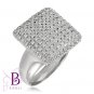 5.00 Ct Round Diamonds Pave Setting Ring & Earrings & Pendant Set 18k White Gold