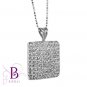 5.00 Ct Round Diamonds Pave Setting Ring & Earrings & Pendant Set 18k White Gold