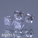 .44 Ct G-H VVS1 Princess Diamond Stud Earrings 14k Gold Set In Prongs. Classic