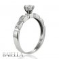 0.43 Ct G/SI1 EX Natural Round Brilliant Diamond Engagement Ring 18k White Gold