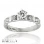 0.46 Ct G/SI1 Natural Round Cut Brilliant Diamond Engagement Ring 18k White Gold