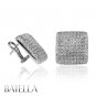 2.45 Ct D-E/VVS2-VS1 Round Diamonds Pave Setting Huggie Earrings 18k White Gold
