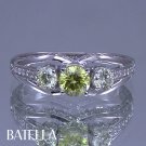 1.03 Ct Natural Fancy Yellow Round Cut Diamonds Engagement Ring 18k White Gold