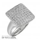 1.20 Ct E-F/VS1-VS2 Natural Round Cut Diamonds Set In Pave Ring 18k White Gold