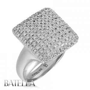 1.20 Ct E-F/VS1-VS2 Natural Round Cut Diamonds Set In Pave Ring 18k White Gold
