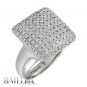 1.20 Ct E-F/VS1-VS2 Natural Round Cut Diamonds Set In Pave Ring 18k White Gold