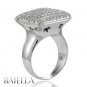 1.20 Ct E-F/VS1-VS2 Natural Round Cut Diamonds Set In Pave Ring 18k White Gold