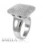 1.20 Ct E-F/VS1-VS2 Natural Round Cut Diamonds Set In Pave Ring 18k White Gold