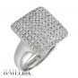 1.20 Ct E-F/VS1-VS2 Natural Round Cut Diamonds Set In Pave Ring 18k White Gold