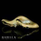 0.33 Ct VVS2 VS1 Round Brilliant Diamond Cocktail Flower Pendant 18k Yellow Gold