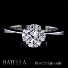 EGL Certified 1.00 Ct F/SI2 Round Diamond Solitaire Engagement Ring White Gold