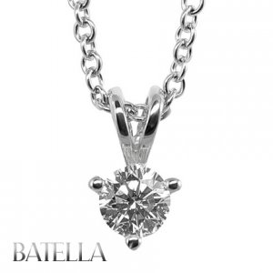 .50 Ct J/VVS2 EX Natural Round Diamond Solitaite Pendant Necklace 14k White Gold