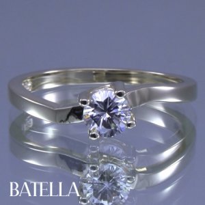 0.45 Carat I VS1 EX Cut Solitaire Round Diamond Engagement Ring 14k Yellow Gold