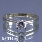 0.49 Carat J VS1 EX Cut Solitaire Round Diamond Engagement Ring 14k Yellow Gold