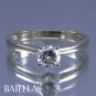 0.49 Carat J VS1 EX Cut Solitaire Round Diamond Engagement Ring 14k Yellow Gold