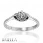 0.11 Ct D/VS2 EX Natural Round Solitaire Diamond Engagement Ring 14k White Gold