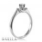 0.11 Ct D/VS2 EX Natural Round Solitaire Diamond Engagement Ring 14k White Gold